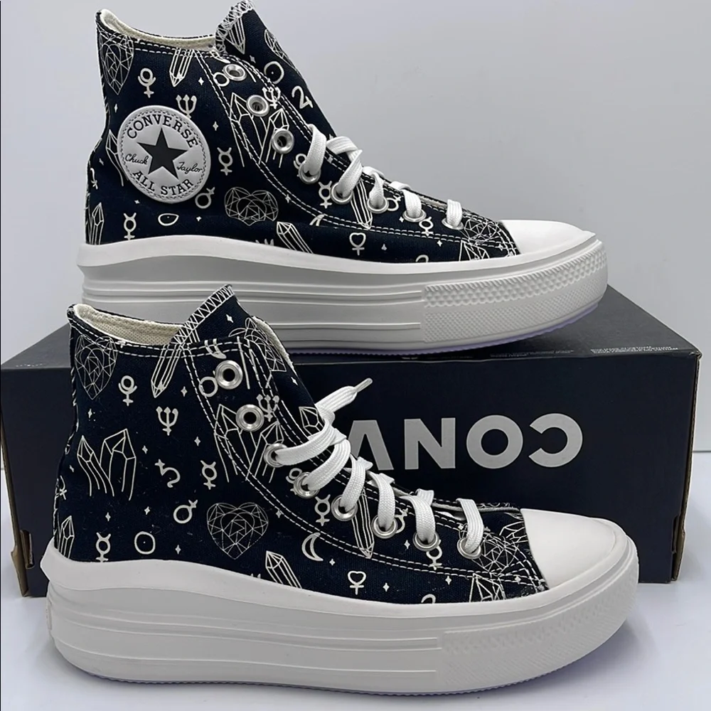 Converse WMNS CTAS MOVE HI
BLACK/NATURAL IVORY A03725C Platforms Sneakers - Picture 1 of 16